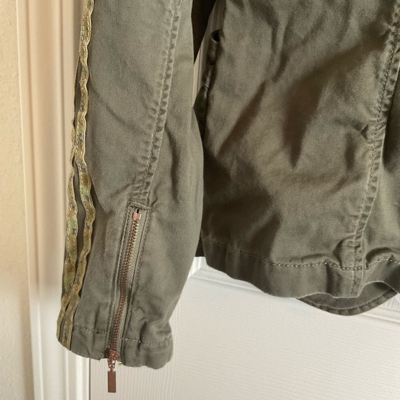 Anthropologie Stitch's Olivette Camo-Striped Utility Jacket Size Small S. - Picture 9 of 11